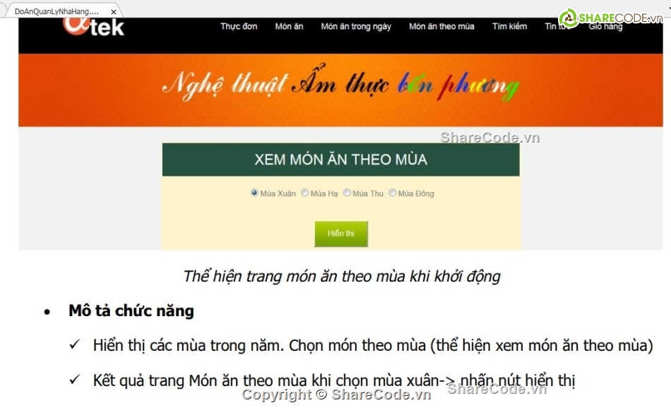 website quản lý nhà hàng,Website món ăn PHP,code web ẩm thực,PHP web ẩm thực